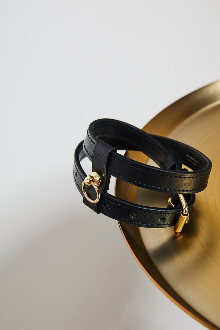 CHOKER BRACELET cuir noir & Passerby x Domestique 🇫🇷 – Image 10
