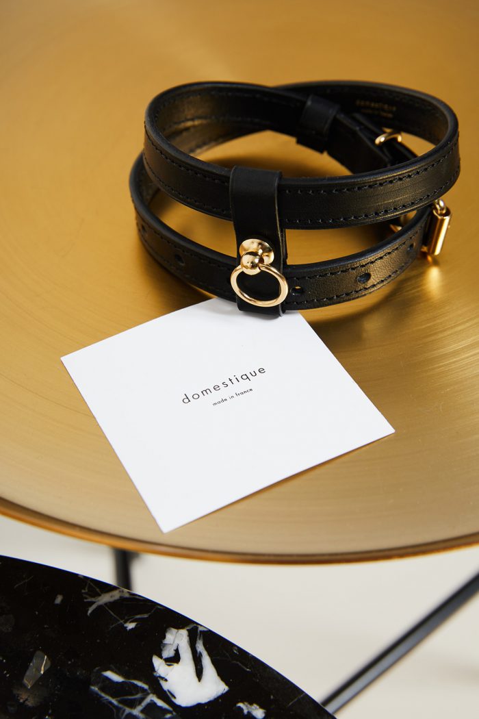 CHOKER BRACELET cuir noir & Passerby x Domestique 🇫🇷 – Image 9