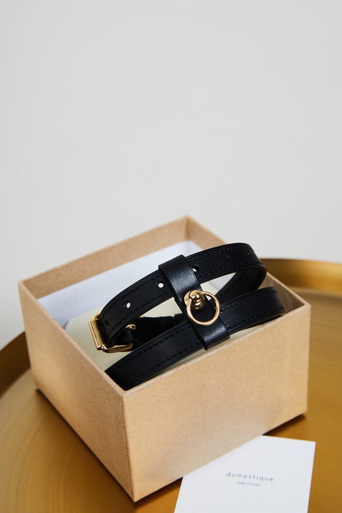 CHOKER BRACELET cuir noir & Passerby x Domestique 🇫🇷 – Image 12