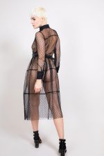 Robe noire en tulle transparent EMY – Image 2