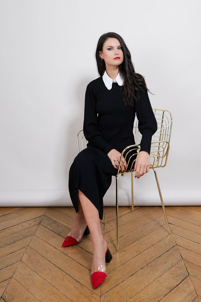 Col Claudine brodé J'AI LA PEAU DOUCE 🇫🇷 – Image 2