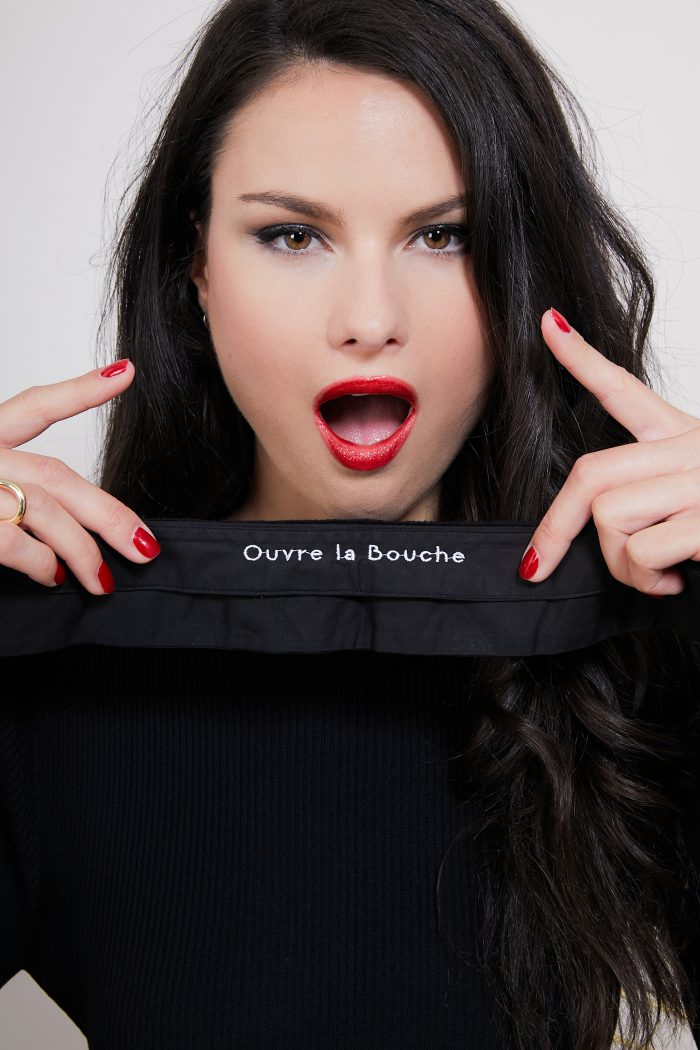 Col Claudine brodé OUVRE LA BOUCHE 🇫🇷 – Image 1