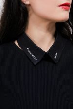 Col Claudine brodé EMBRASSE-MOI 🇫🇷