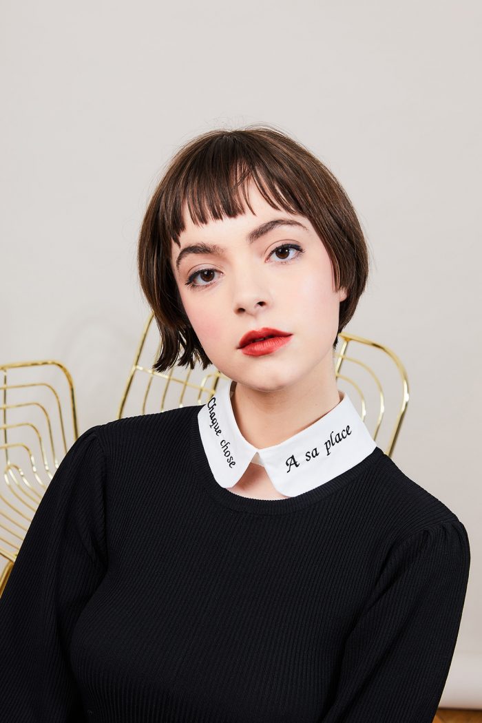 Col Claudine brodé CHAQUE CHOSE À SA PLACE 🇫🇷 – Image 4