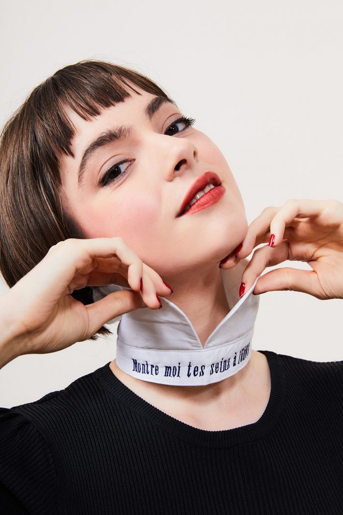 Col Claudine brodé MONTRE MOI TES SEINS À 16h08 🇫🇷 – Image 1