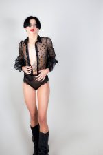 Chemise en tulle à pois LENA – Image 4