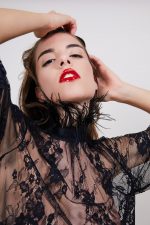 Top noir FEATHER SHIRT Black x Mondin – Image 9