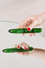 🥒 Dildo en verre Concombre PRENDS TES VITAMINES
