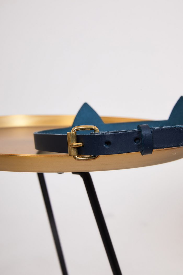 Serre-tête en Cuir Navy WILD CAT x ShaNoar 🇫🇷 – Image 7