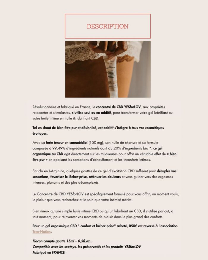 GEL ORGASMIQUE AU CBD Confort & lâcher-prise x YESforLOV 🇫🇷 – Image 8