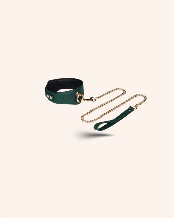 Set 2 pièces Collier 'O-Ring Curve' + Laisse DRAMAGREEN x Liebe – Image 2