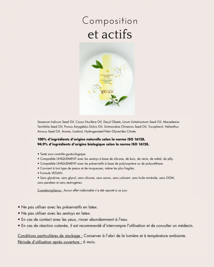 MASSAGE LUBRIFIANT Naturel Fleur d'oranger 🍊 x YESforLOV 🇫🇷 – Image 9