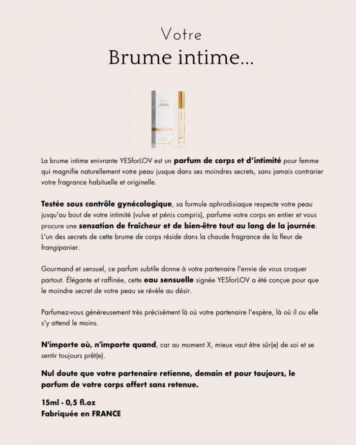 BRUME INTIME  au parfum enivrant x YESforLOV 🇫🇷 – Image 4