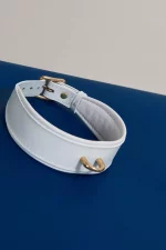 Collier de soumission en cuir blanc OVER YOU x Abara – Image 5