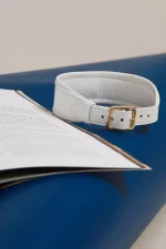 Collier de soumission en cuir blanc OVER YOU x Abara – Image 11