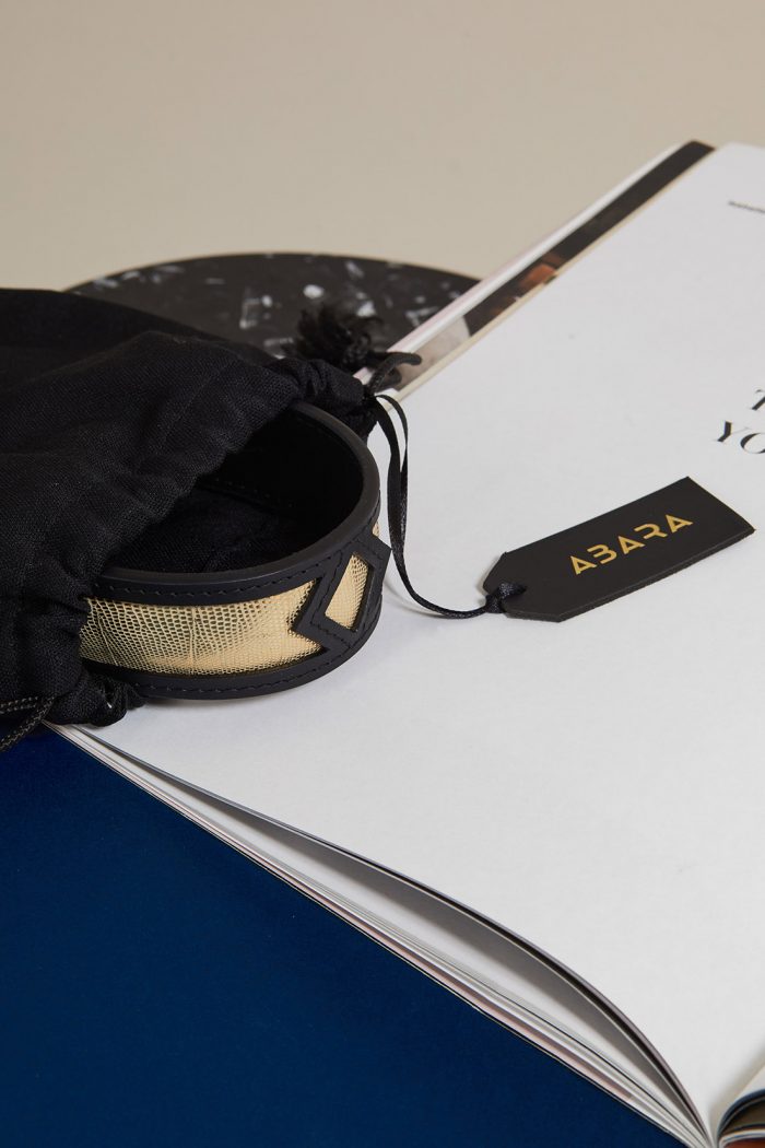 Choker en cuir Gold LADY LUCK x Abara – Image 2