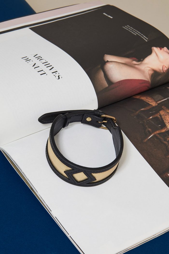 Choker en cuir Gold LADY LUCK x Abara – Image 11