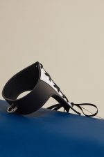 Collier de soumission en cuir noir LA MONDAINE x Abara – Image 2