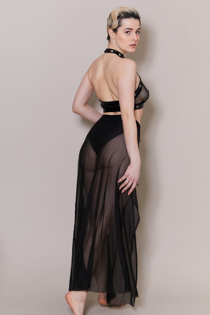 Jupe en mesh noir AMORE – Image 5