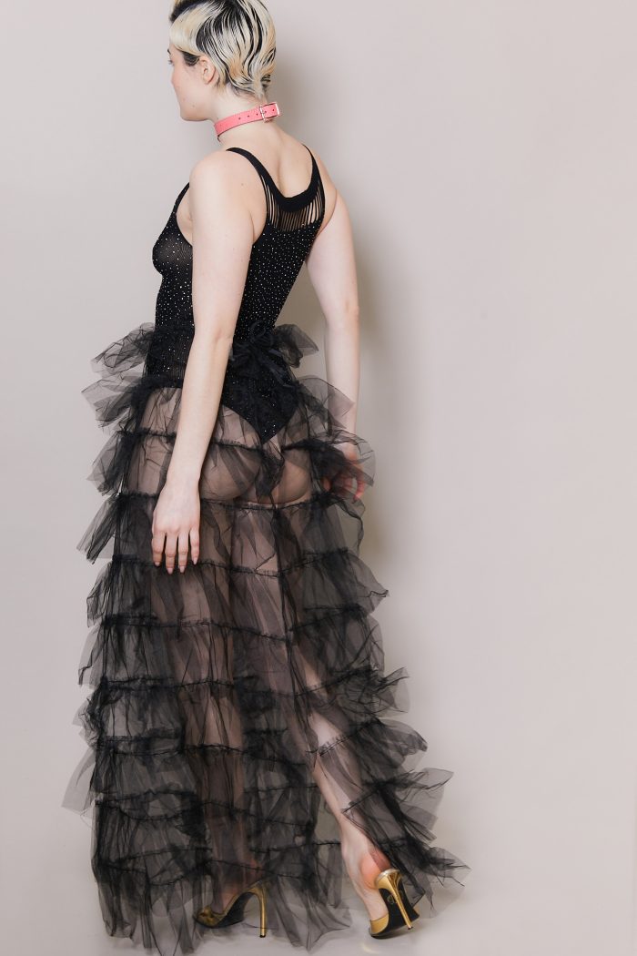 Jupe ouverte tulle noir BACHELORETTE – Image 6