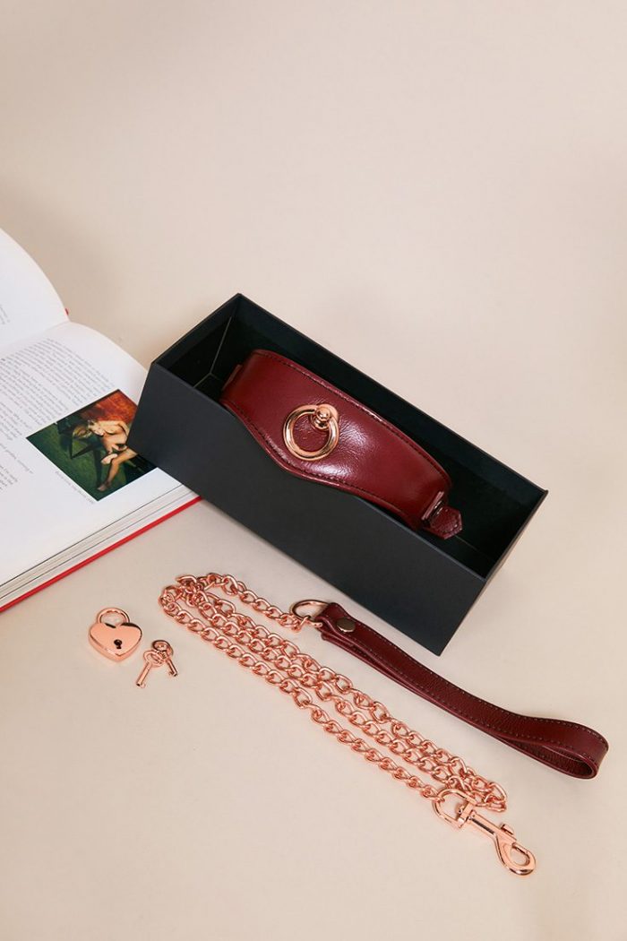 Set 2 pièces Collier 'O-Ring Curve' + Laisse SLAVE'S BEAUTY x Liebe – Image 6