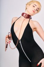 Set 2 pièces Collier 'O-Ring Curve' + Laisse SLAVE'S BEAUTY x Liebe – Image 7