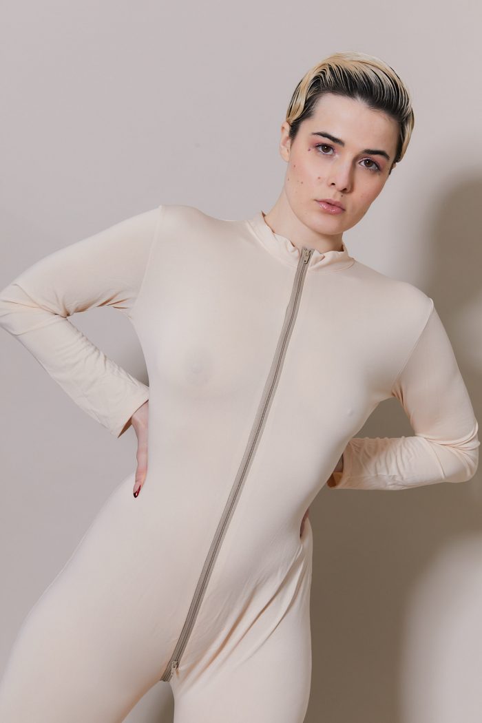 Catsuit opaque FLEUR DE CHAIR à zip – Image 6