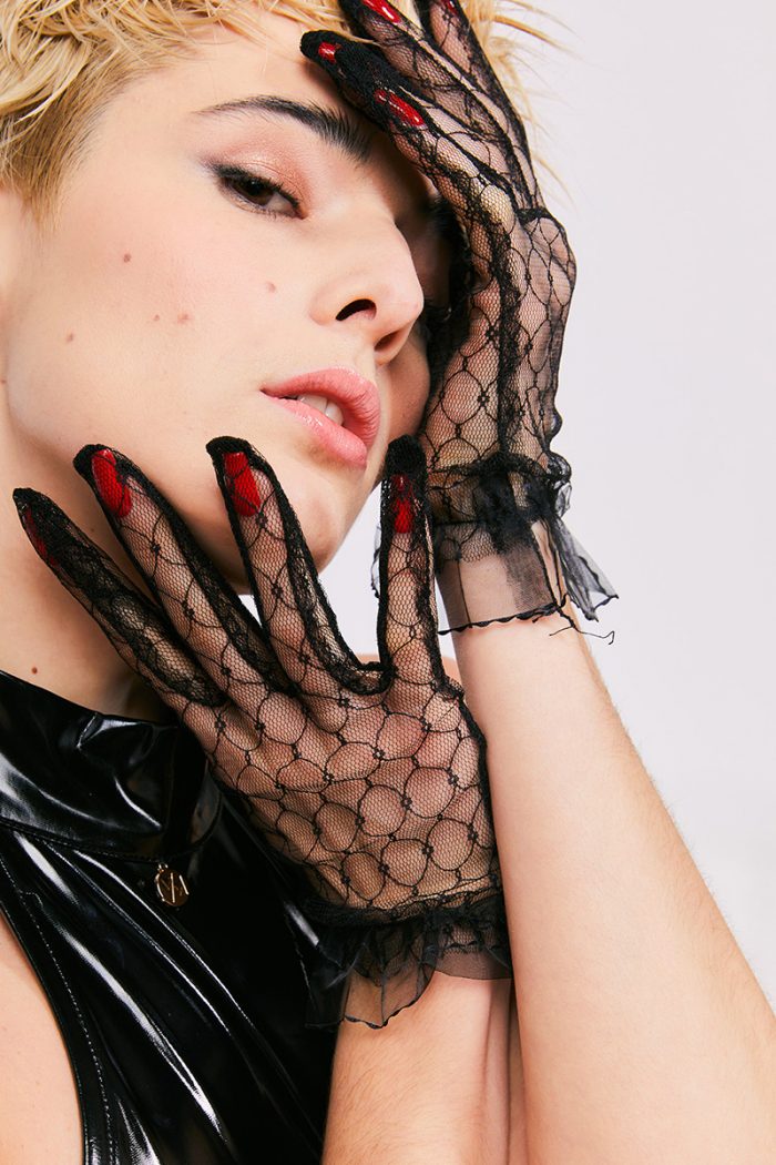 Gants tulle noir GUEST LIST – Image 3