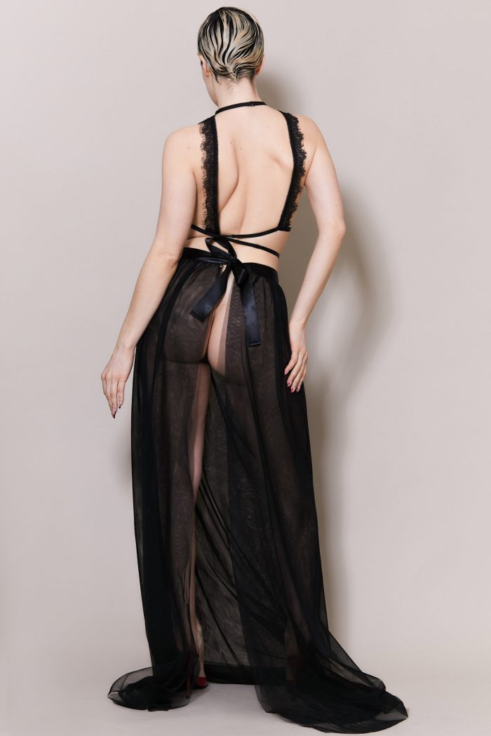 Jupe ouverte tulle noir DO WE KNOW HER – Image 4