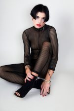Catsuit Ouverte LAST NIGHT en voile noir – Image 4