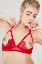Soutien-Gorge ouvert NOMMÉE DÉSIR Rouge x Atelier Amour