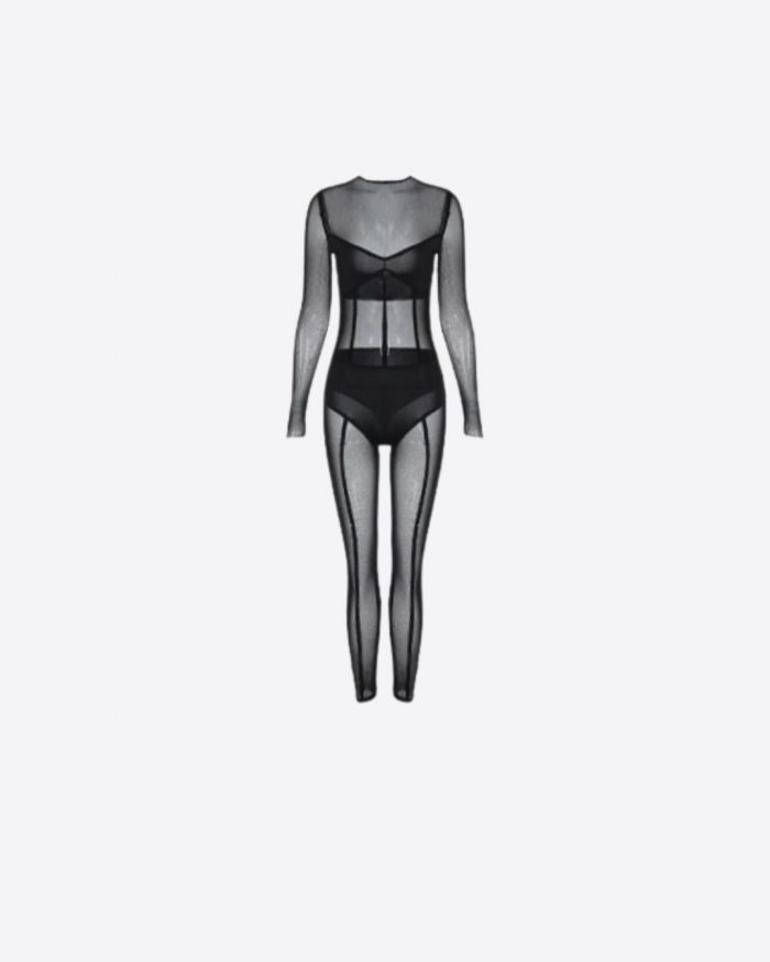 Catsuit semi-opaque SOLEIL NOIR – Image 2