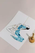 Aquarelle HISTOIRE D'EAU N°17 x Céline Achour 🇫🇷 – Image 2