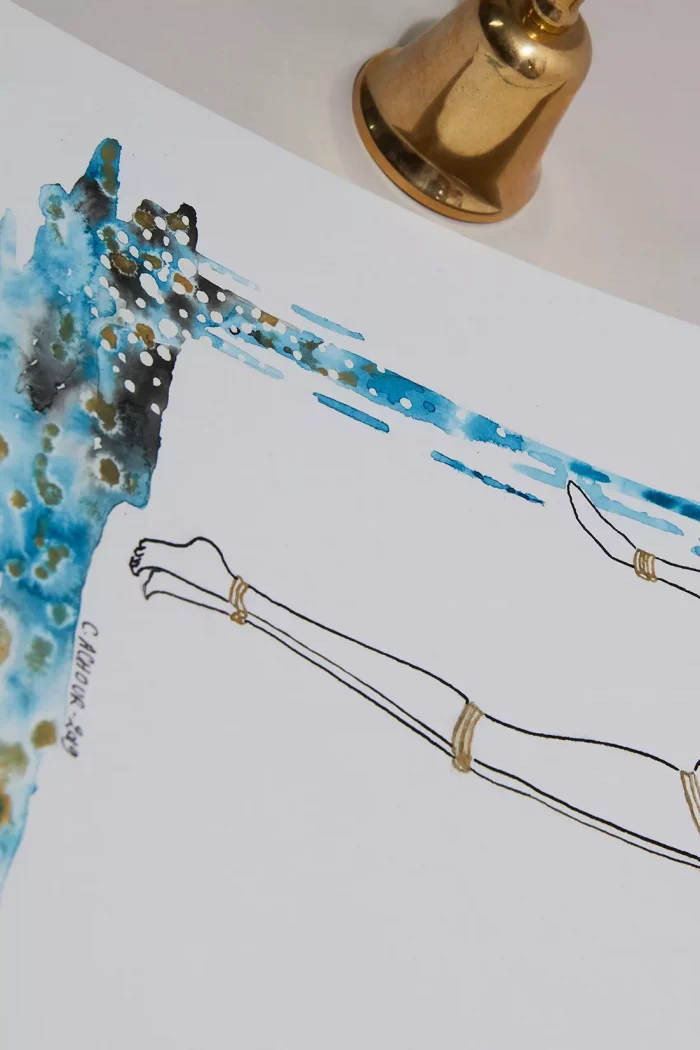 Aquarelle HISTOIRE D'EAU  N° 56 x Céline Achour 🇫🇷 – Image 3