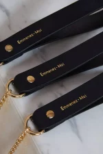 Laisse en cuir gravée EMMENEZ-MOI, 24k 🇫🇷 – Image 3
