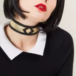 Choker en cuir Gold LADY LUCK x Abara