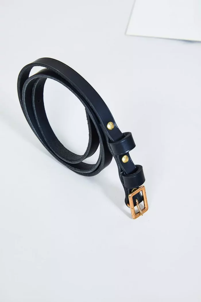 Ceinture en cuir Femme SIMONE Noir x L'Anguille Paris 🇫🇷 – Image 8