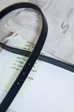 Ceinture en cuir Femme OLYMPE Noir x L'Anguille Paris 🇫🇷 – Image 6