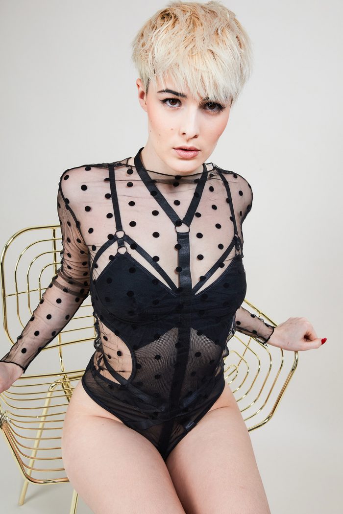 Top en tulle noir transparent BRAVE FOR YOU – Image 5