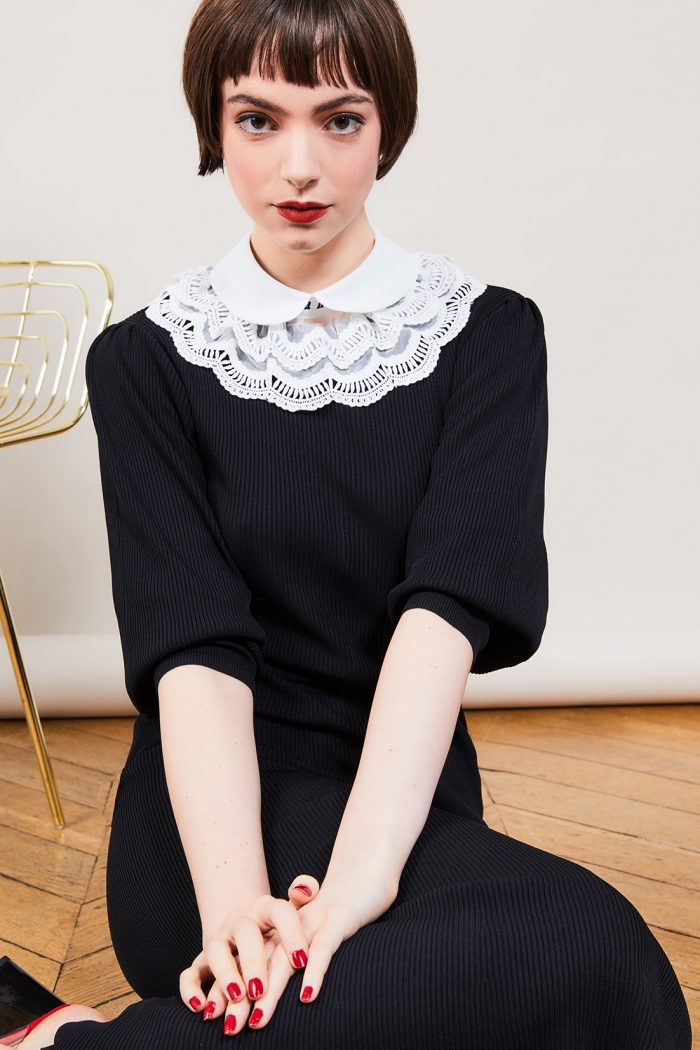 Col Claudine dentelle brodé OUVRE LA BOUCHE 🇫🇷 – Image 4
