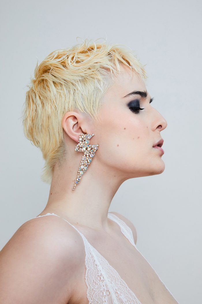 Boucles d'oreille COMME UN ORAGE strass – Image 3