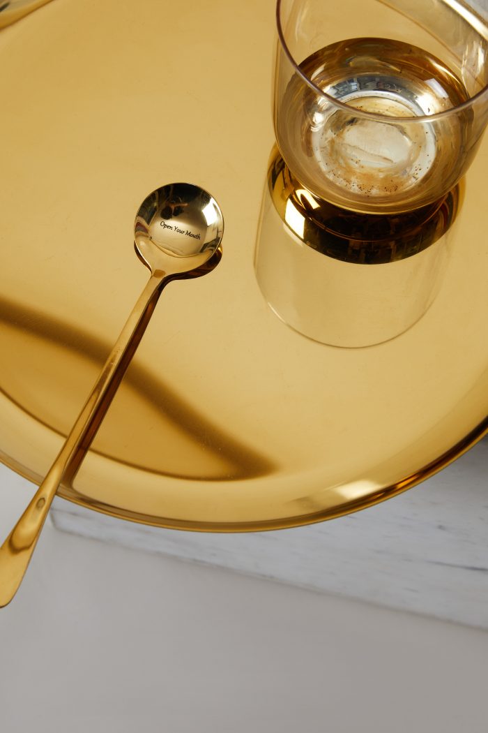 Cuillère gravée OPEN YOUR MOUTH Gold 🇫🇷 – Image 1