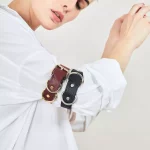 Bracelet Menotte en cuir DEVOZIONE x Fatima