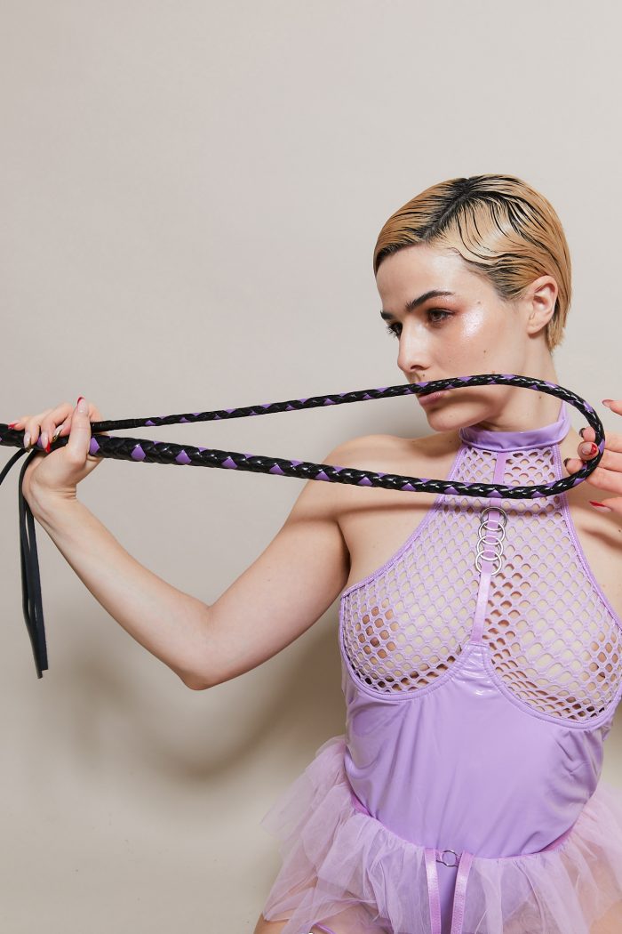 Fouet en cuir SNAKE DOMINATRIX 150cm x Liebe – Image 1