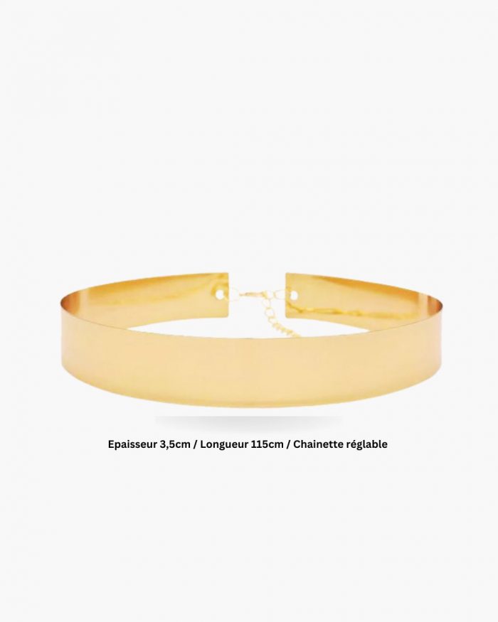 Ceinture dorée EMMANUELLE en métal – Image 3
