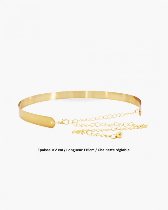 Ceinture dorée EMMANUELLE en métal – Image 2
