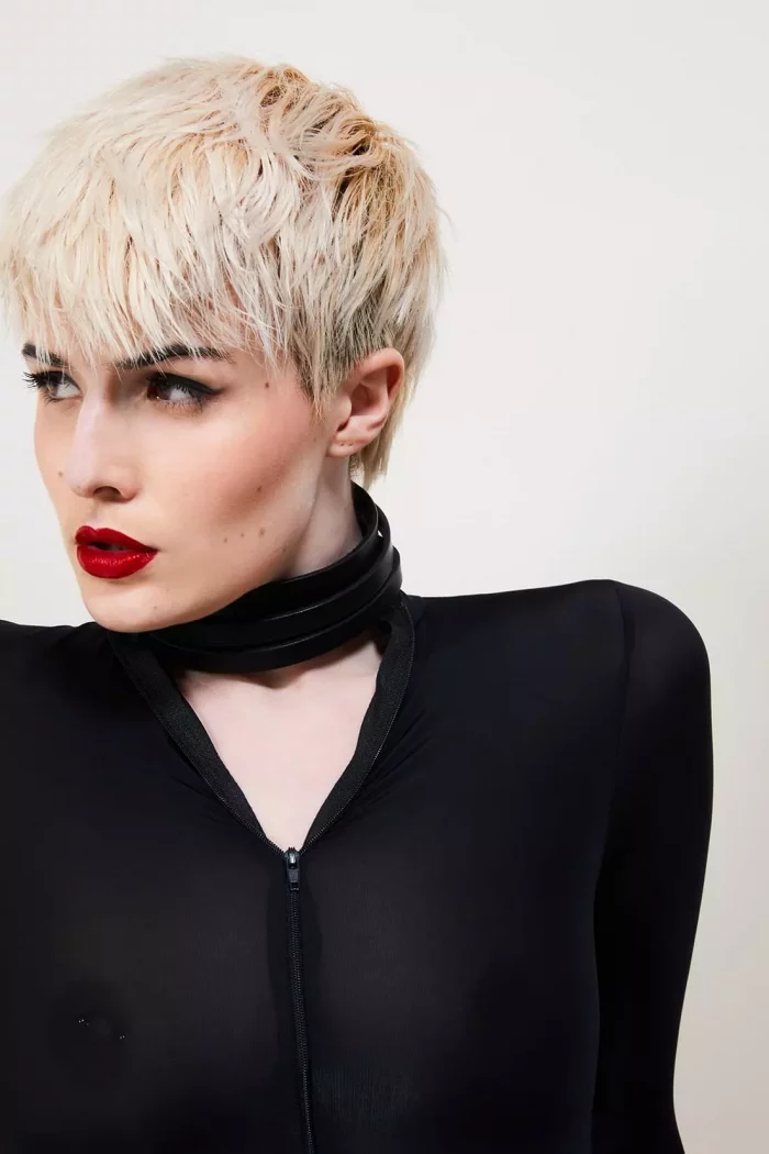 Catsuit UNZIP ME en zentai noir semi-opaque – Image 3