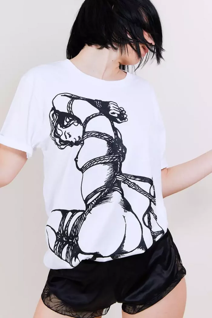 SHIBARI T-shirt blanc unisexe X  Figure Of A – Image 2