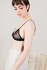 Bralette GENJI Résille et Vynil mat noir – Image 3