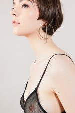 Bralette GENJI Résille et Vynil mat noir – Image 2